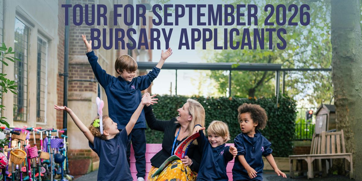 Tour for  September 2026  Bursary Applicants, 12 January | Event in London | AllEvents
