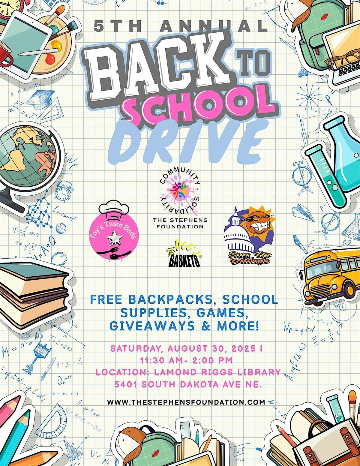 2025 5th Annual School Supply Drive | Event in Washington | AllEvents