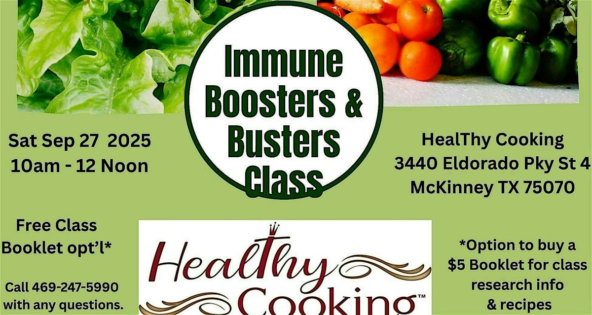 Immune Boosters & Busters Class, 27 September | Event in McKinney | AllEvents