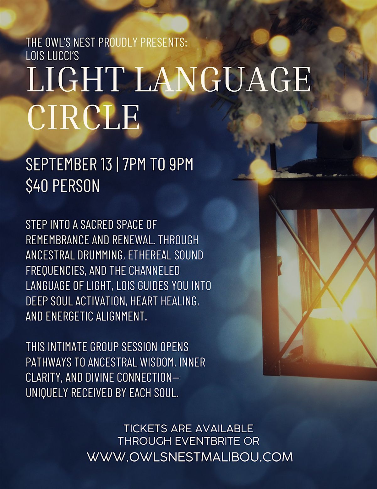 Light Language Circle with Lois Lucci, 13 September | Event in Los Angeles County | AllEvents