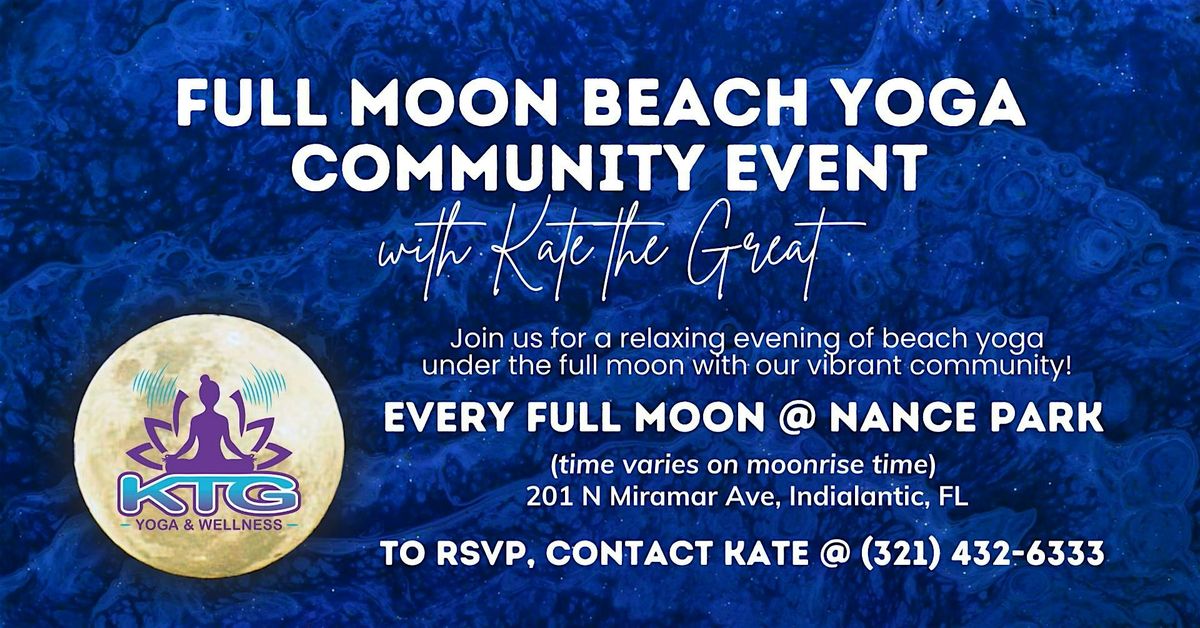 Full Flower Moon Beach Yoga Community Event with KTG, 12 May | Event in Indialantic | AllEvents