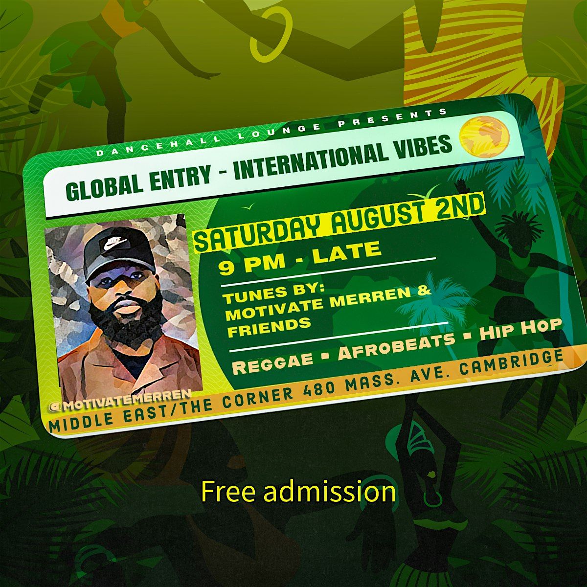 Global Entry, 2 August | Event in Cambridge | AllEvents