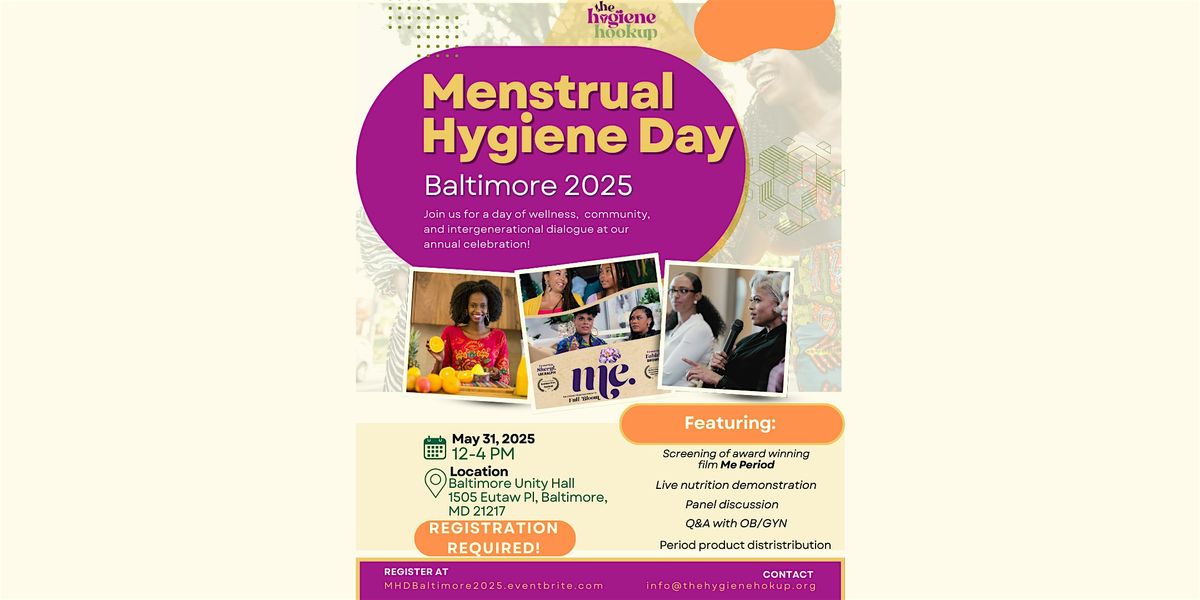 Menstrual Hygiene Day Baltimore 2025, 31 May | Event in Baltimore | AllEvents