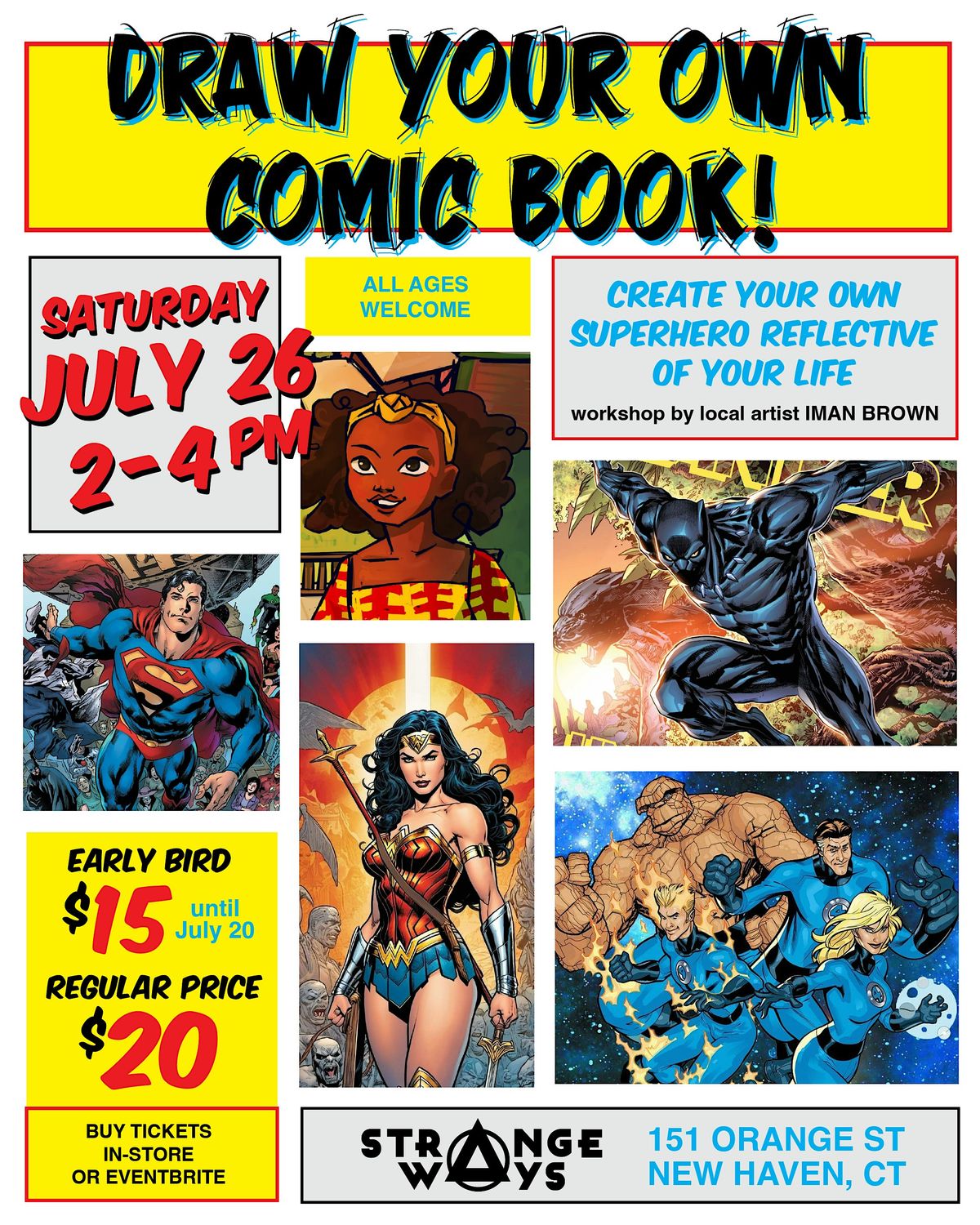 Draw Your Own Comic Book Workshop @ Strange Ways, 26 July | Event in New Haven | AllEvents