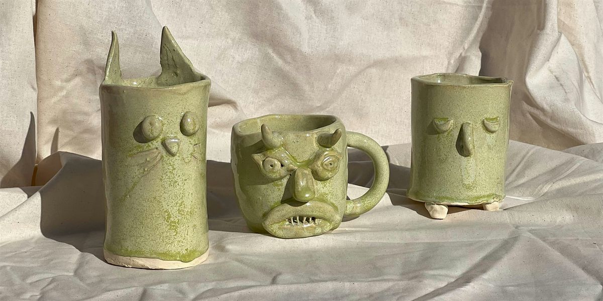 Fantastical Faces: Make Your Own Ceramic Mug - Intro to Pottery Class, 18 October | Event in West Hollywood