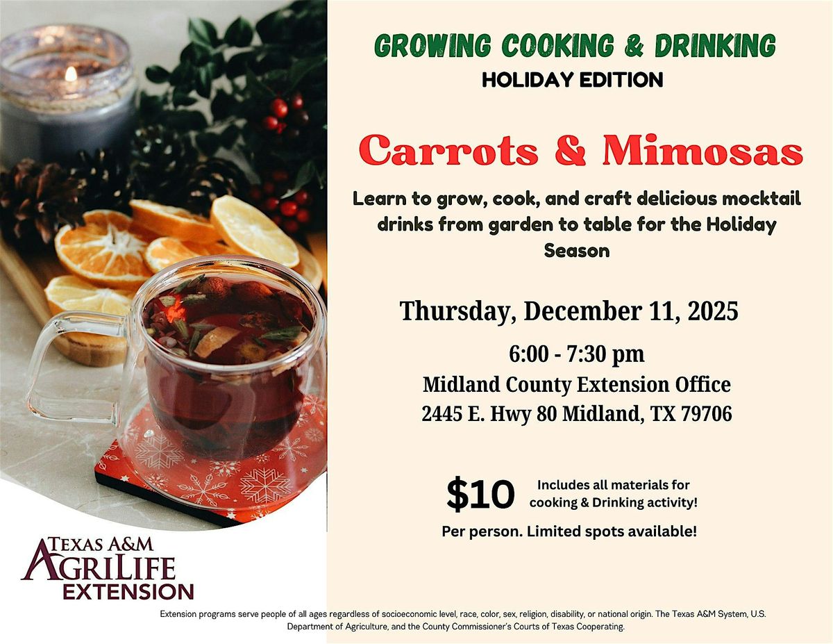 Copy of Growing, Cooking & Drinking, 11 December | Event in Midland | AllEvents