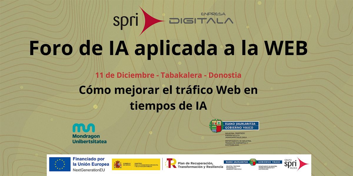 Foro IA aplicada a la Web, 11 December | Event in Donostia / San Sebastián | AllEvents