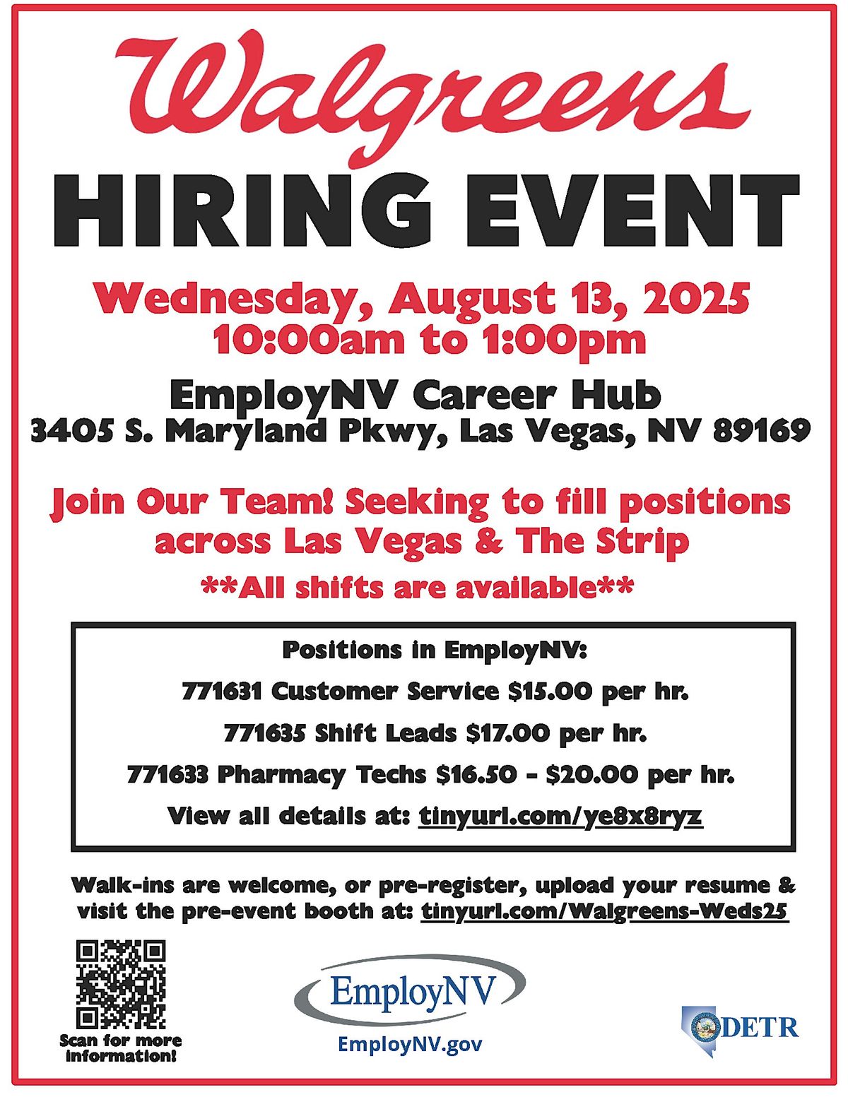 Walgreens Hiring Event, 13 August | Event in Las Vegas | AllEvents