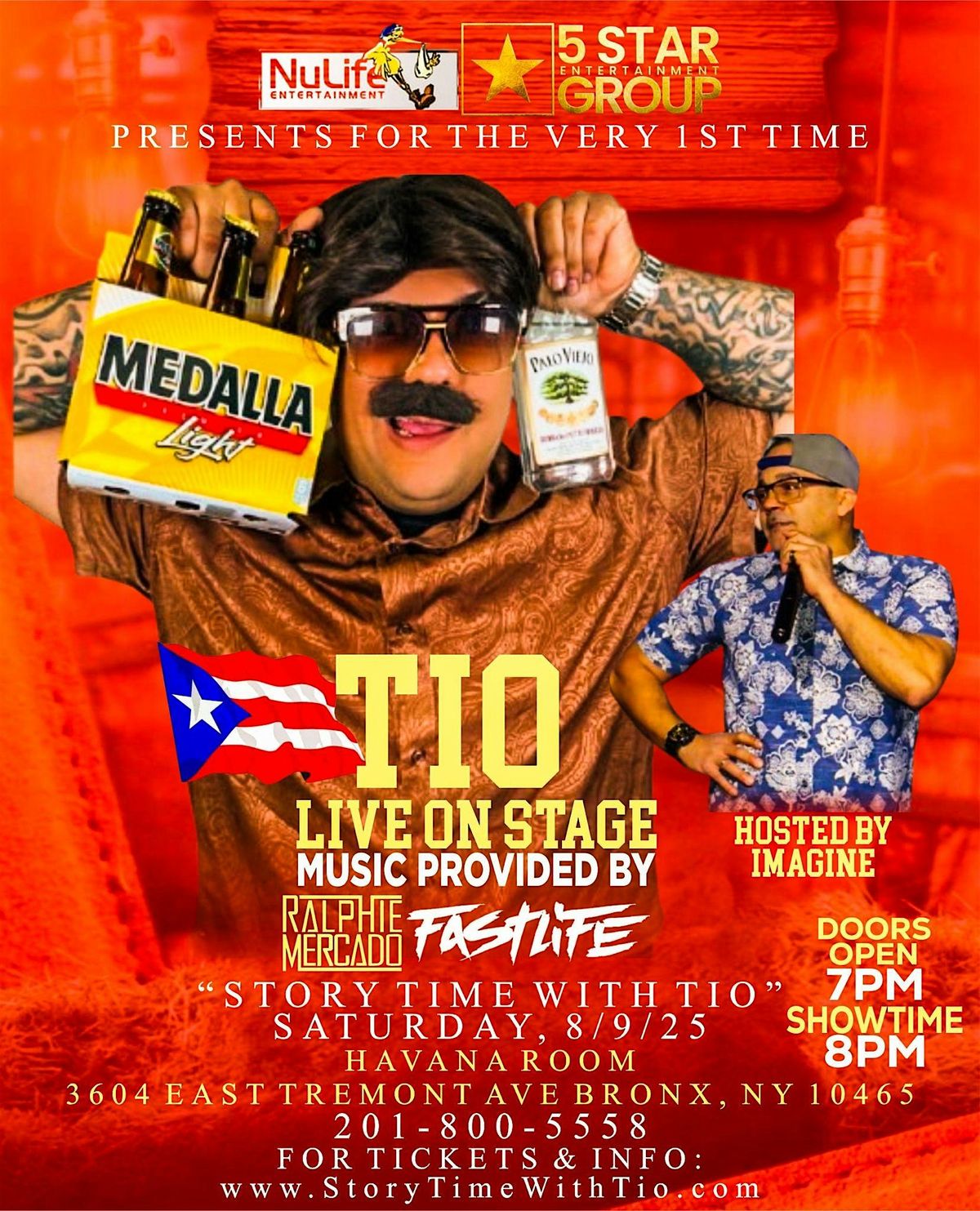 SATURDAY 8-9-25 "STORY TIME WITH TIO" LIVE ON STAGE AT HAVANA ROOM BRONX NY | Event in The Bronx