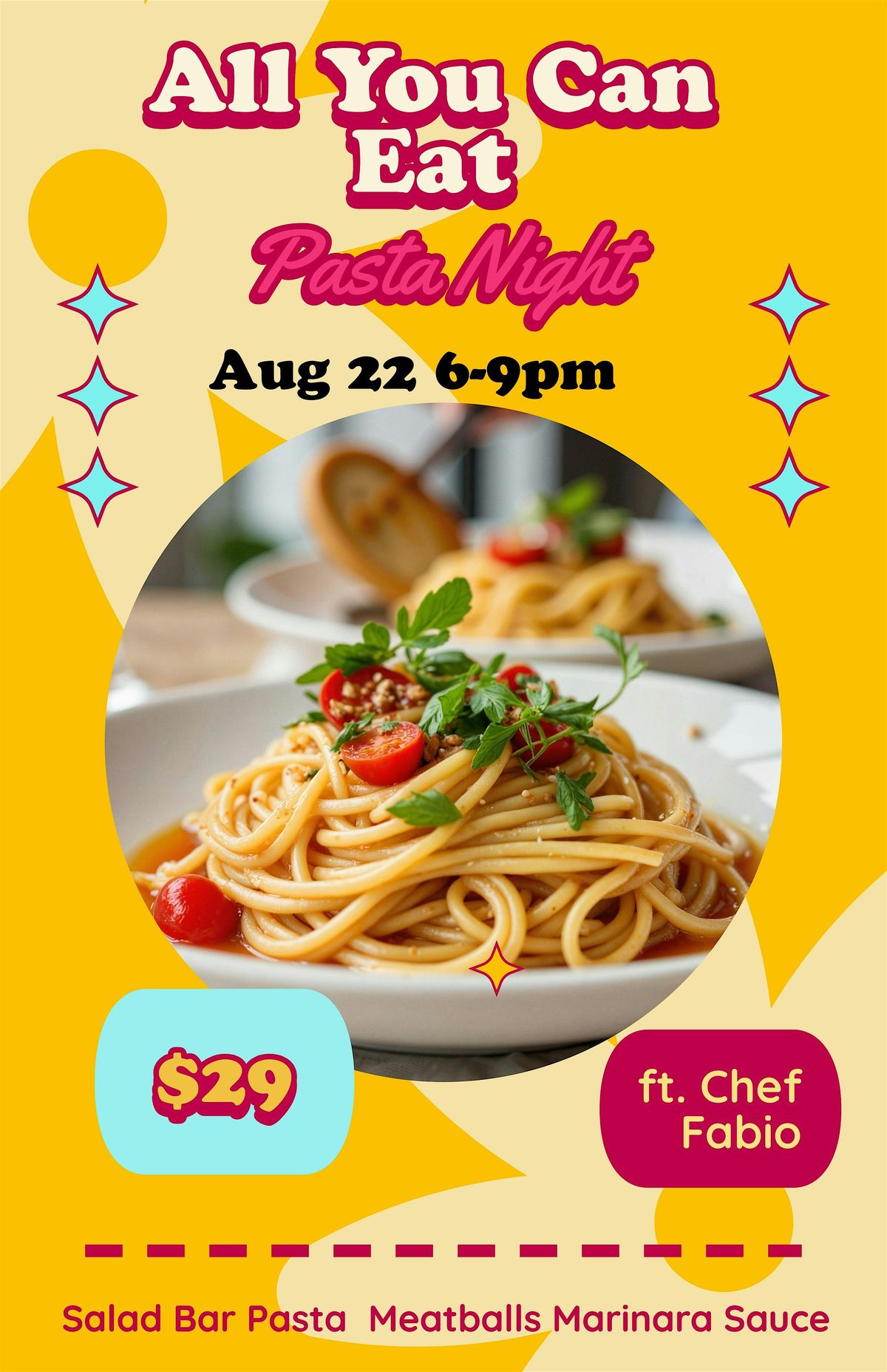 All You Can Eat Pasta Night, 22 August | Event in San Diego | AllEvents