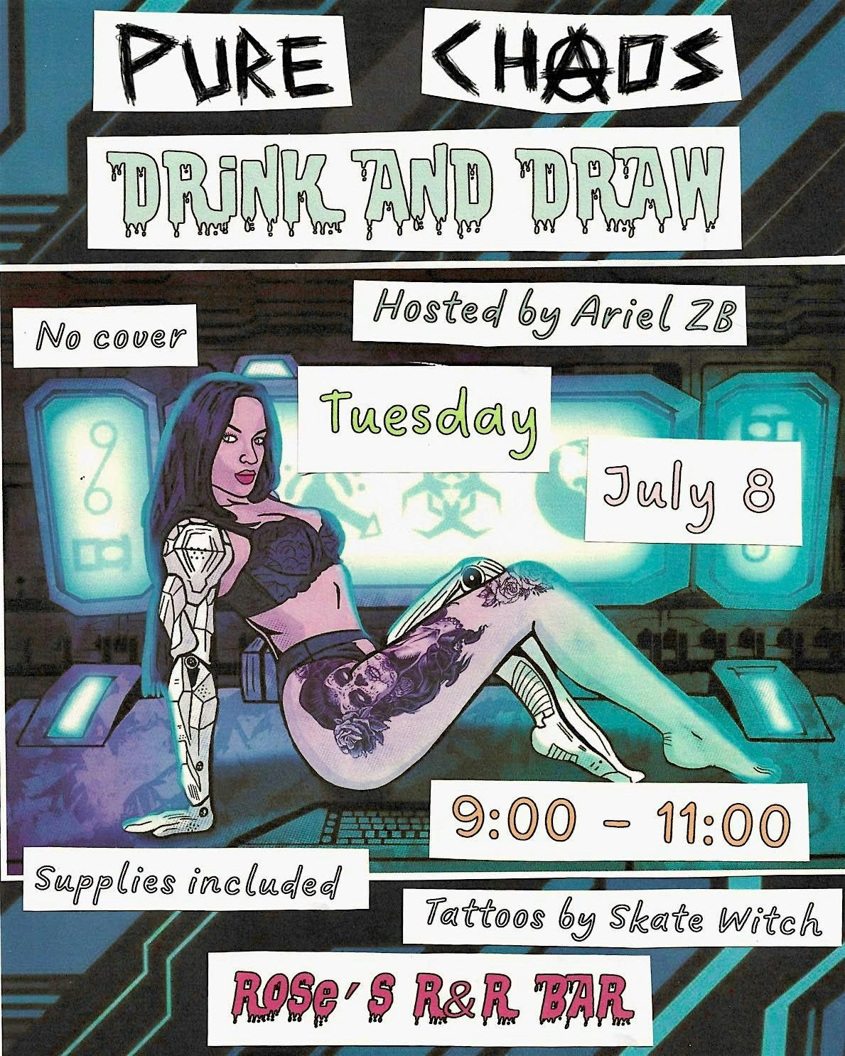 Drink and Draw at Rose's R&R Bar - No cover!, 8 July | Event in Brooklyn | AllEvents