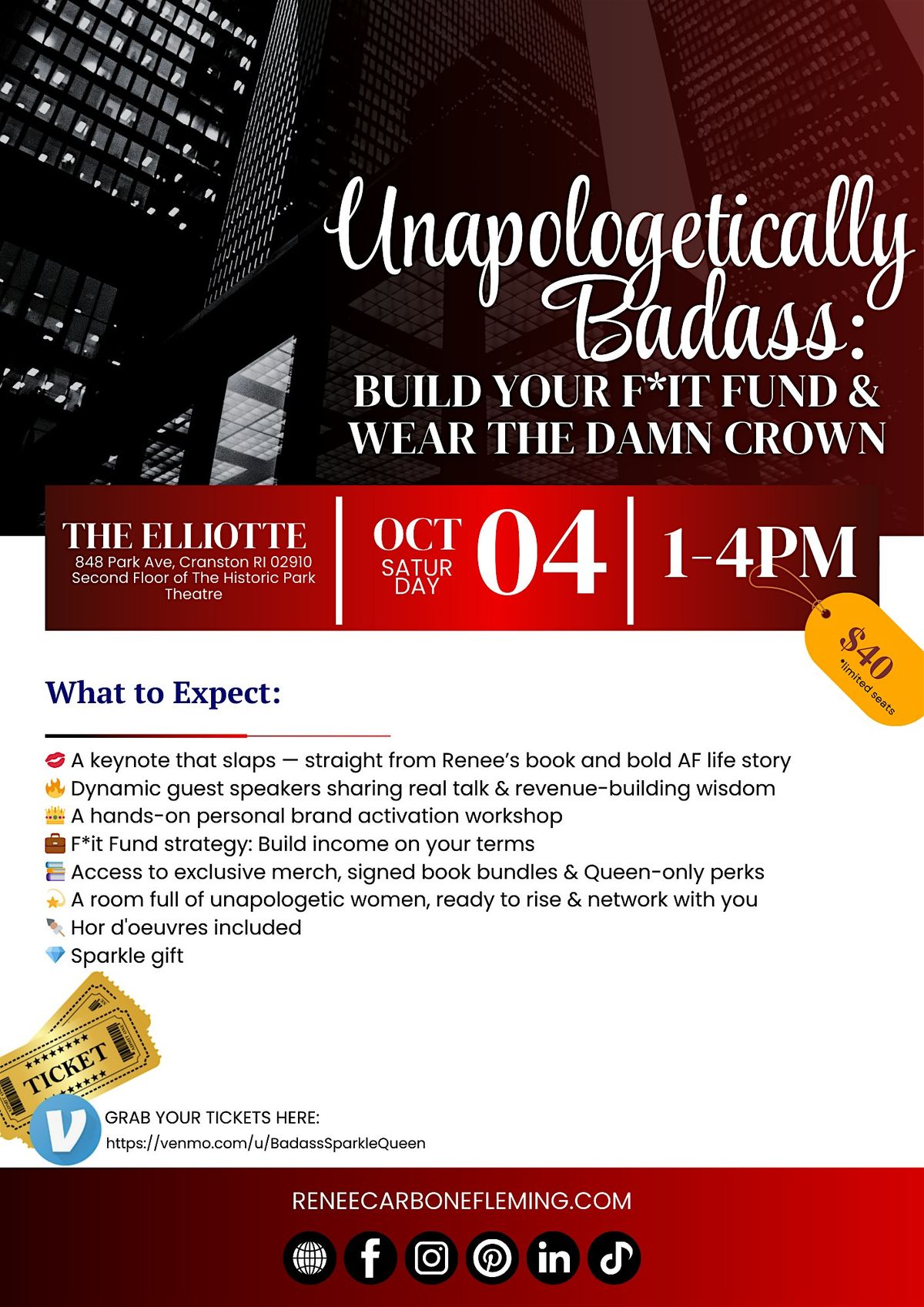 Unapologetically Badass: Build Your F*it Fund & Wear the Damn Crown, 4 October | Event in Cranston | AllEvents