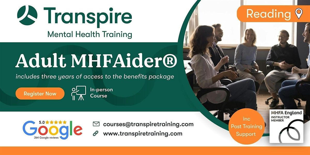 2-Day Mental Health First Aid Course (MHFAider®) - Reading, 21 January | Event in Woodley | AllEvents
