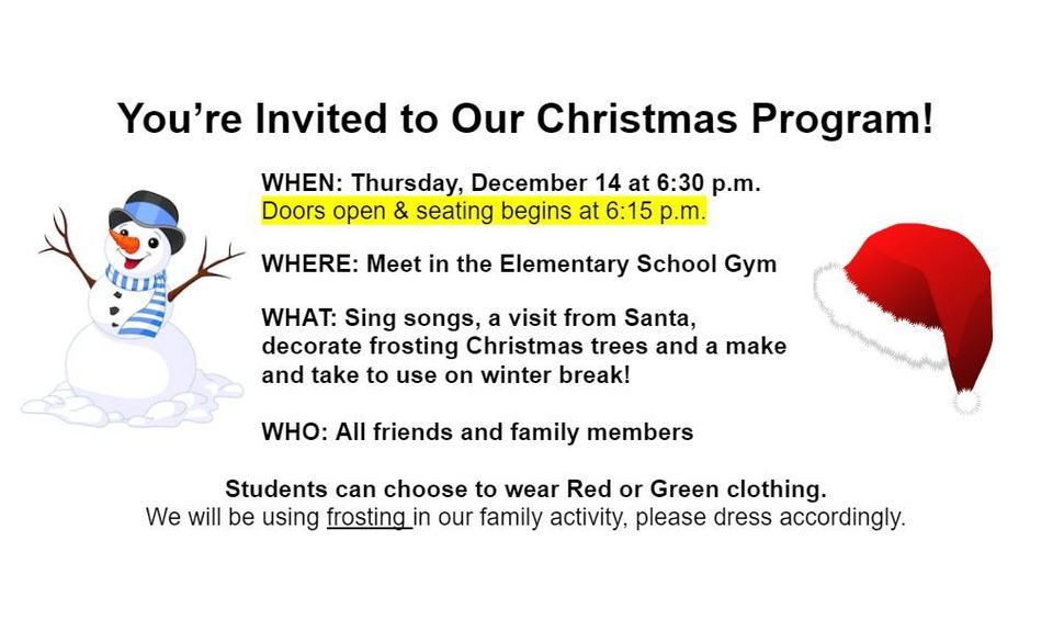 Breckenridge GSRP Christmas Program, Breckenridge Elementary School