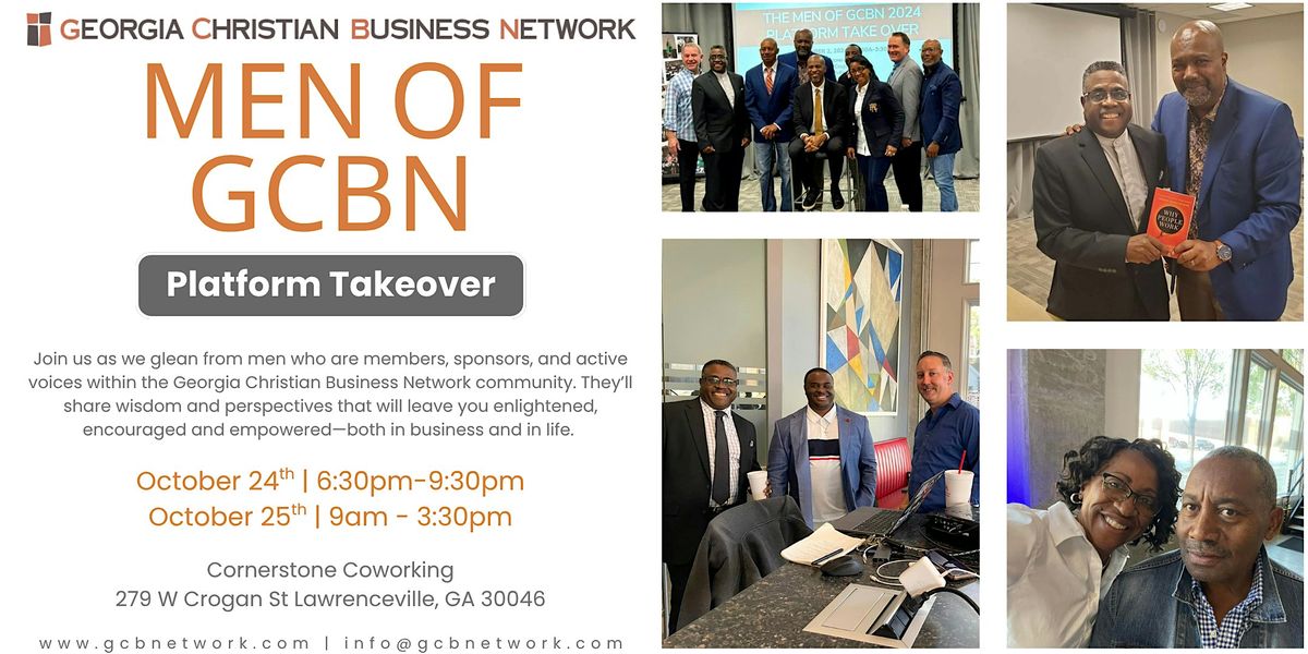 GCBN Presents Men of GCBN Platform Takeover 2025, 24 October | Event in Lawrenceville | AllEvents