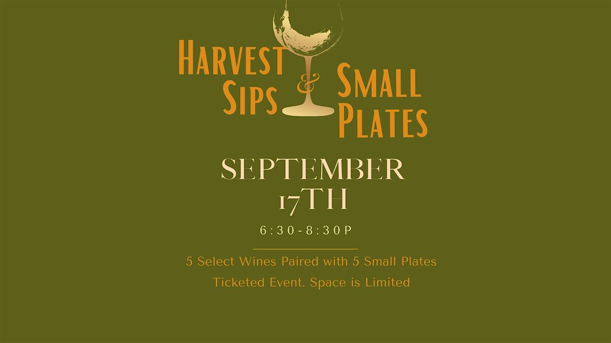 Harvest Sips & Small Plates: Wine Pairing, 17 September | Event in Easley | AllEvents