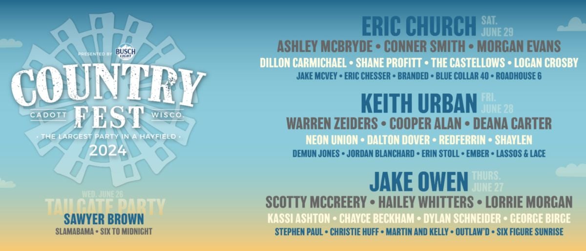 Country Fest Eric Church Ashley McBryde Conner Smith & Evans