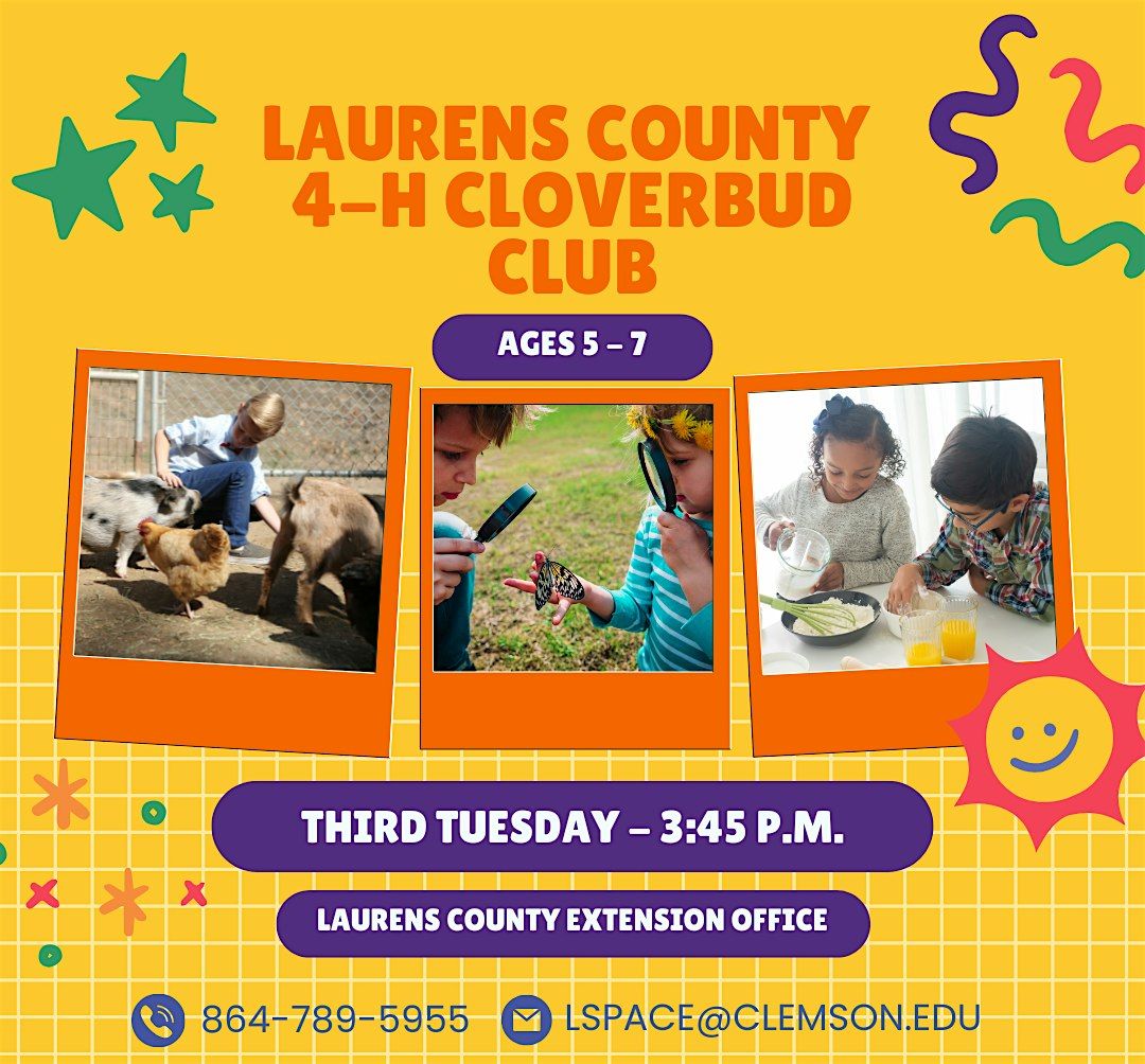 Laurens 4-H Cloverbud Interest meeting 2025 | Event in Laurens | AllEvents