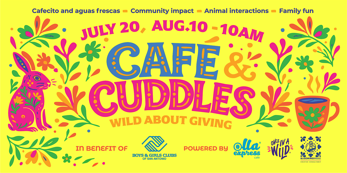 Café & Cuddles: Wild About Giving, 20 July | Event in San Antonio | AllEvents