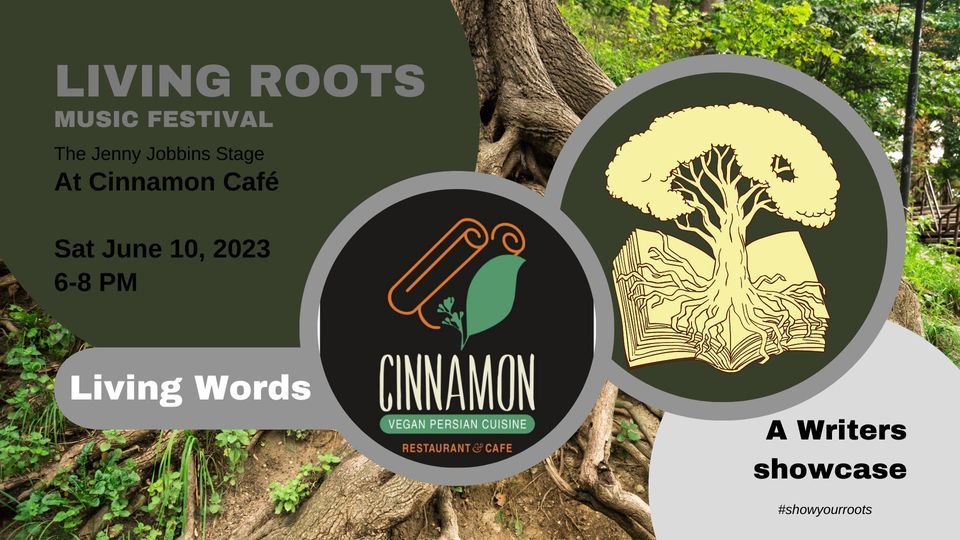 Living Words A writers showcase, Cinnamon cafe, Fredericton, June 10