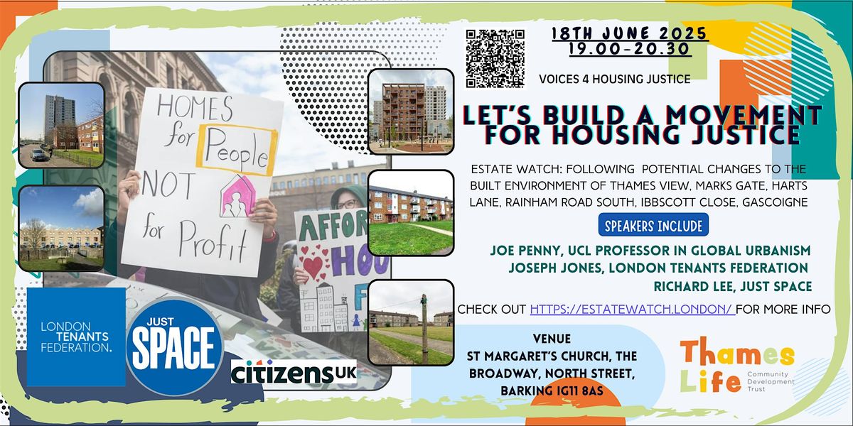 Let's build a movement for Housing Justice, 18 June | Event in Barking | AllEvents