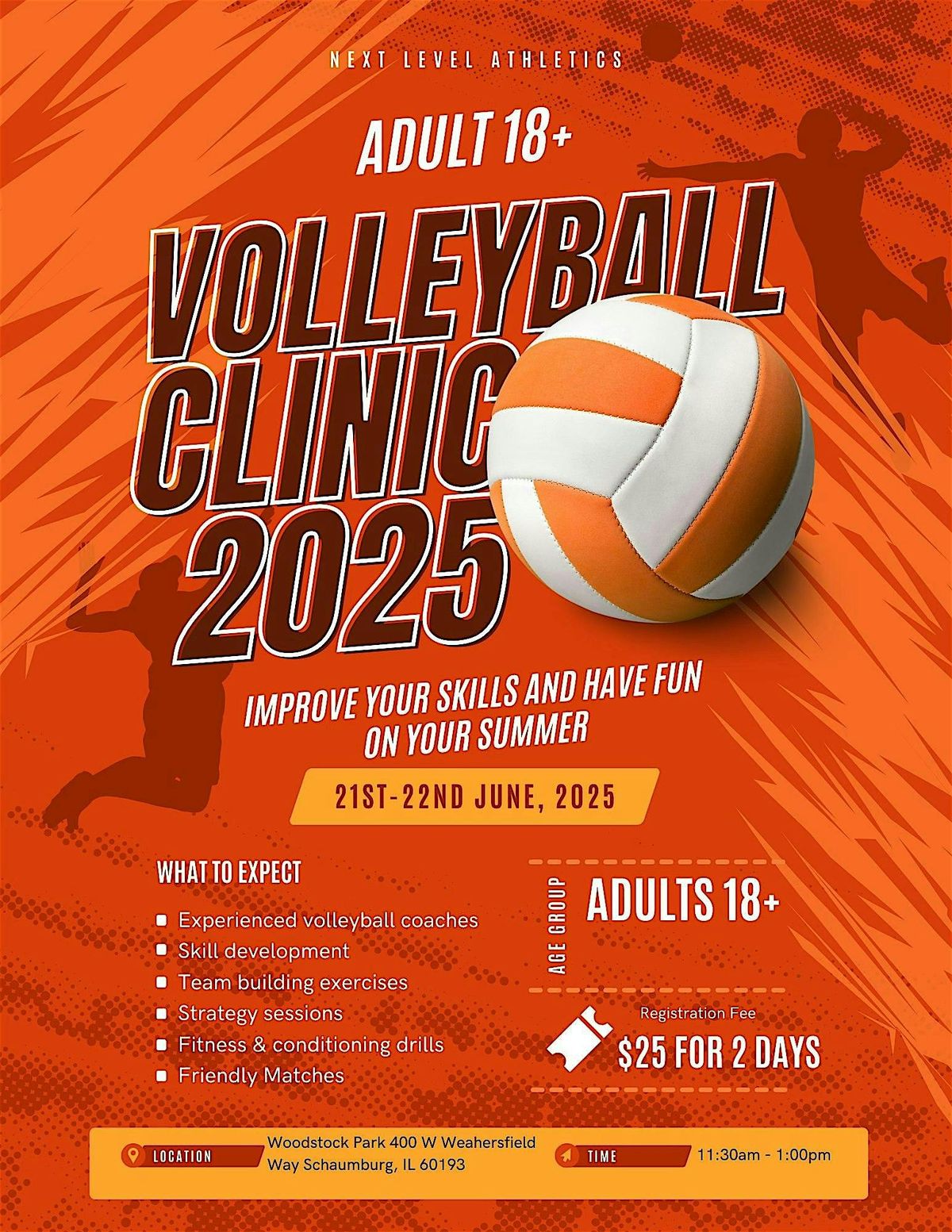 Adult Volleyball Clinic (Outdoor), 21 June | Event in Schaumburg | AllEvents