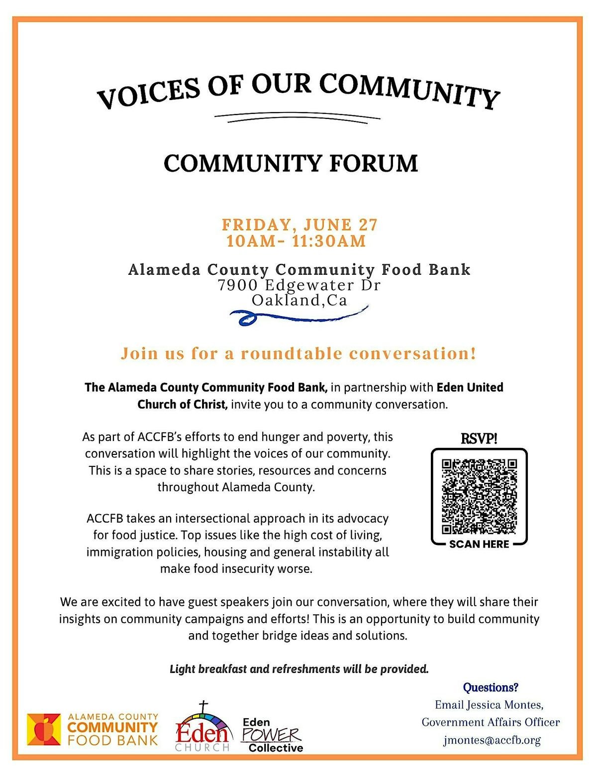 Voices of Our Community: Community Forum, 27 June | Event in Oakland | AllEvents