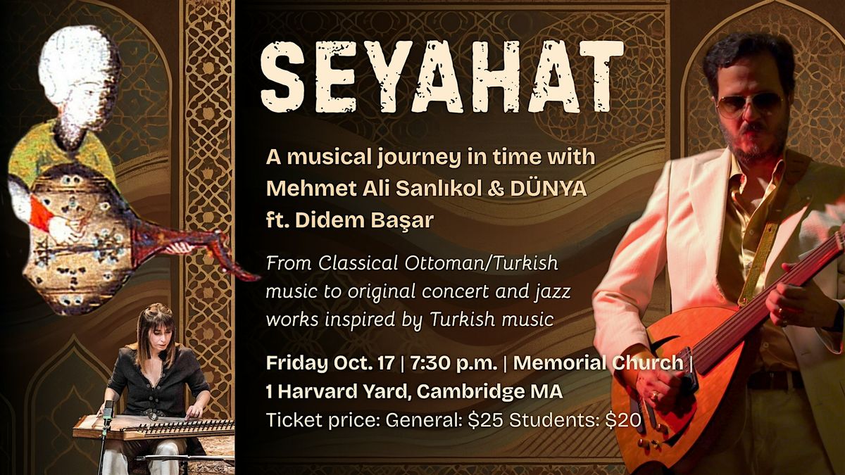 SEYAHAT: a musical journey in time with Mehmet Ali Sanlıkol & DÜNYA, 17 October | Event in Cambridge
