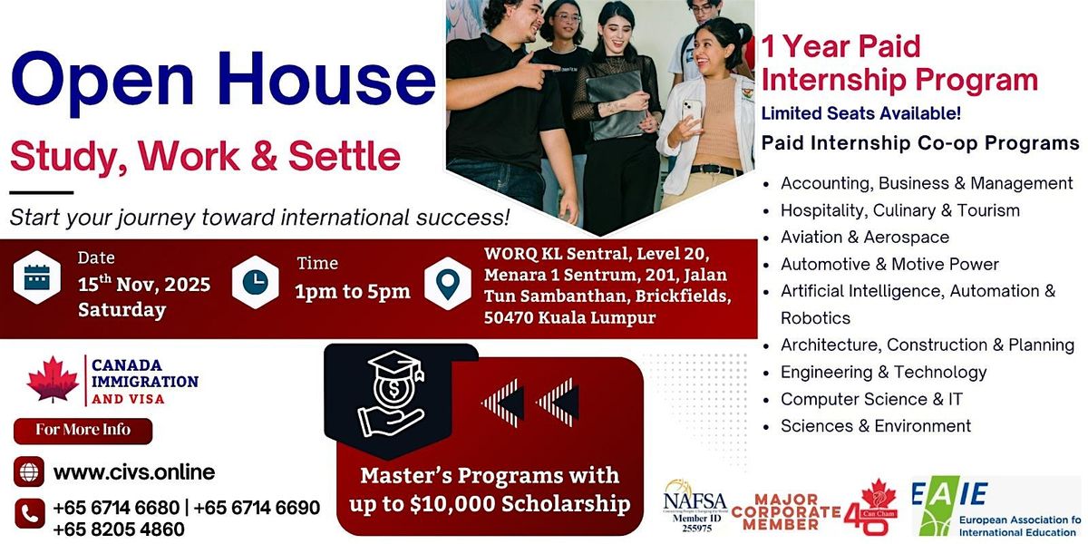 Open House Program -October 2025 | Kuala Lumpur| 15 November-2025, 15 November | Event in Kuala Lumpur | AllEvents