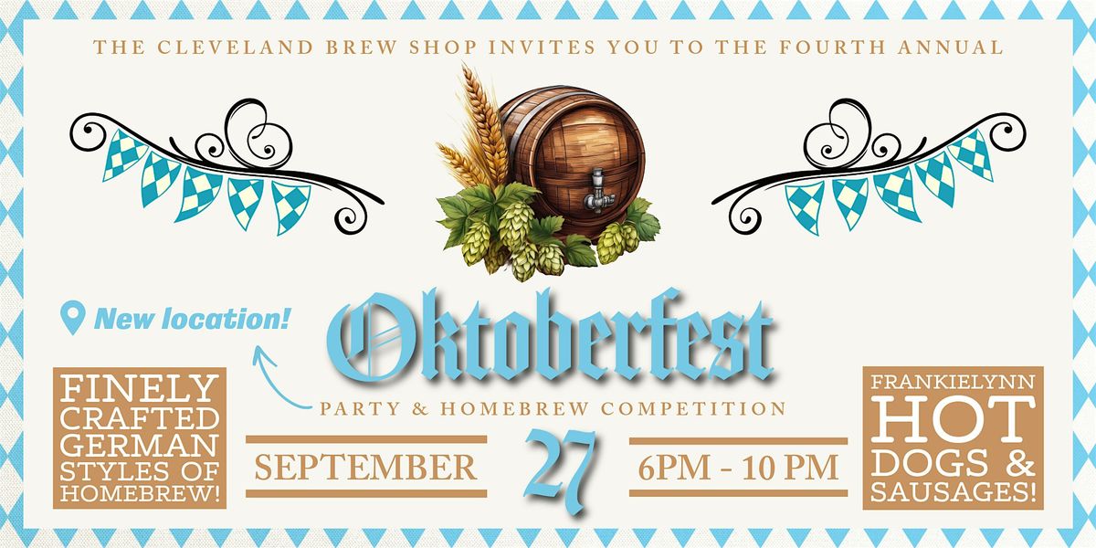 Fourth Annual Oktoberfest Party &  Homebrew Competition, 27 September | Event in Cleveland | AllEvents