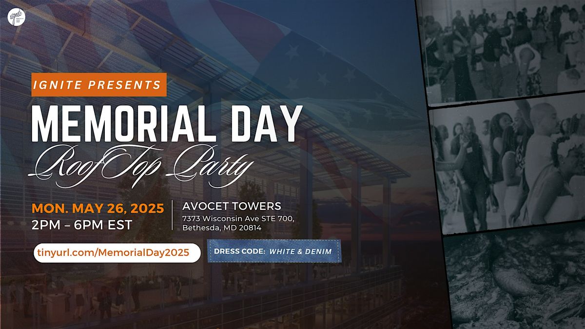 Memorial Day Rooftop Party, 26 May | Event in Bethesda | AllEvents