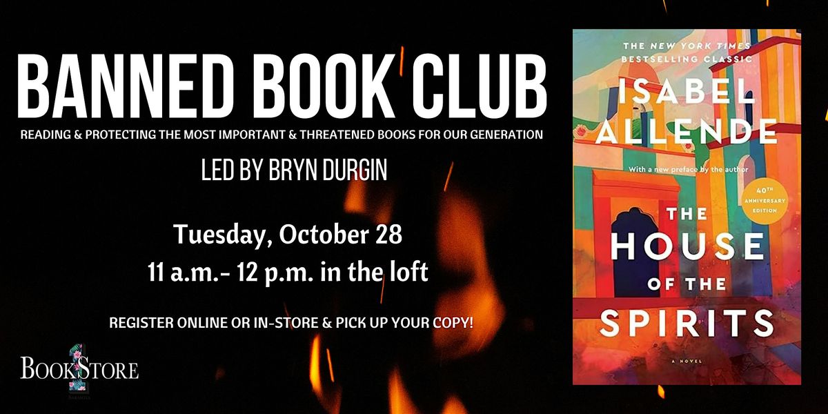 The Banned Book Club "The House of the Spirits" by Isabel Allende, 28 October | Event in Sarasota