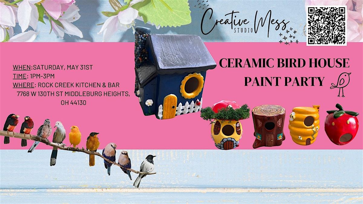 Ceramic Birdhouse | Rock Creek Kitchen & Bar, 31 May | Event in Middleburg Heights | AllEvents