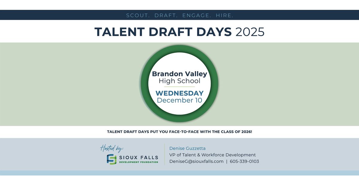 Talent Draft Day - Brandon Valley, 10 December | Event in Brandon | AllEvents