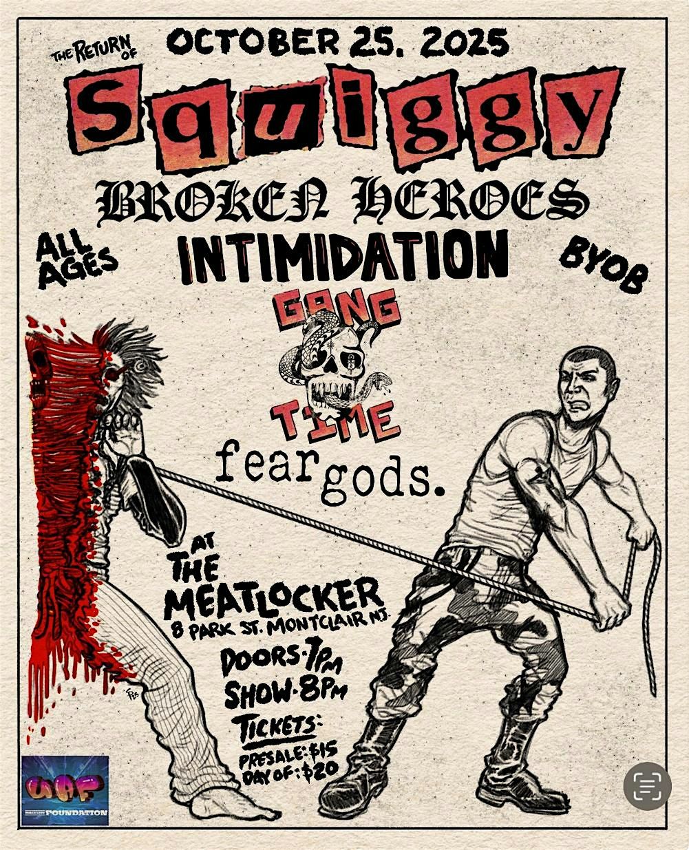 Squiggy at the meatlocker, 25 October | Event in Montclair | AllEvents