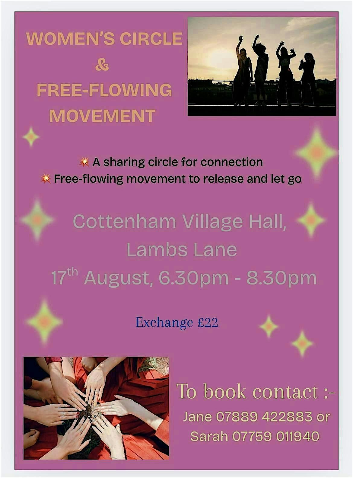 Women’s circle and free-flowing movement, 17 August | Event in Cottenham | AllEvents