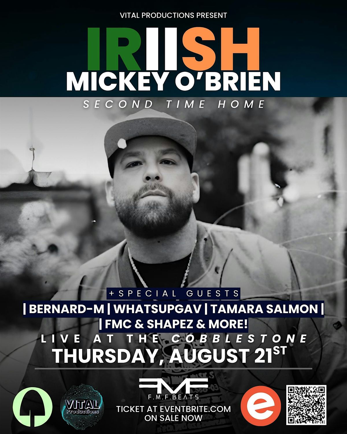Mickey O'Brien IRIISH, 2nd time home, 21 August | Event in Dublin | AllEvents