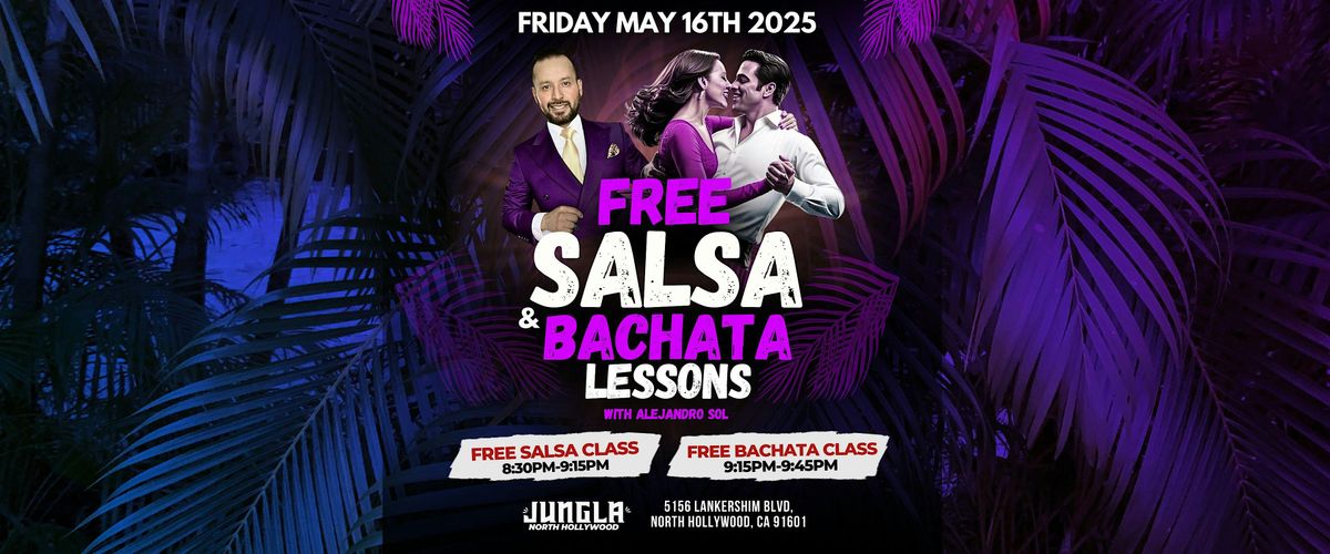 FREE SALSA & BACHATA CLASS AT JUNGLA NORTH HOLLYWOOD!., 16 May | Event in North Hollywood | AllEvents