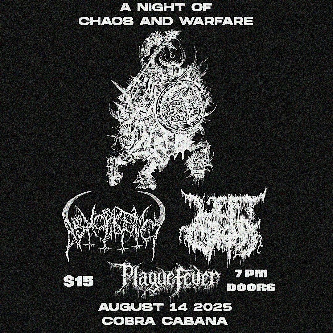 ABHORRENCY/ LEFT CROSS/ PLAGUE FEVER @ COBRA CABANA 8/14, 14 August | Event in Richmond | AllEvents