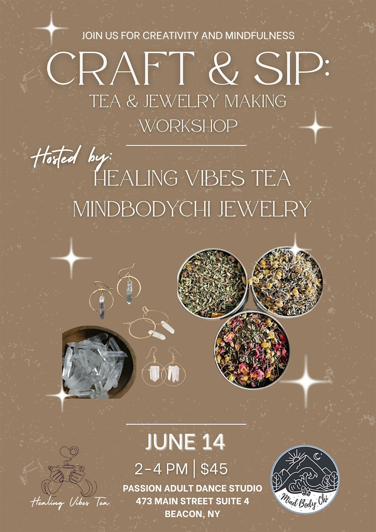 CRAFT & SIP: Herbal Tea & Jewelry Making Workshop, 14 June | Event in Beacon | AllEvents