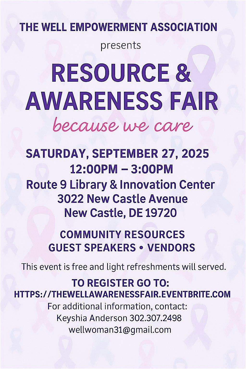 Resource & Awareness Fair, 27 September | Event in New Castle | AllEvents