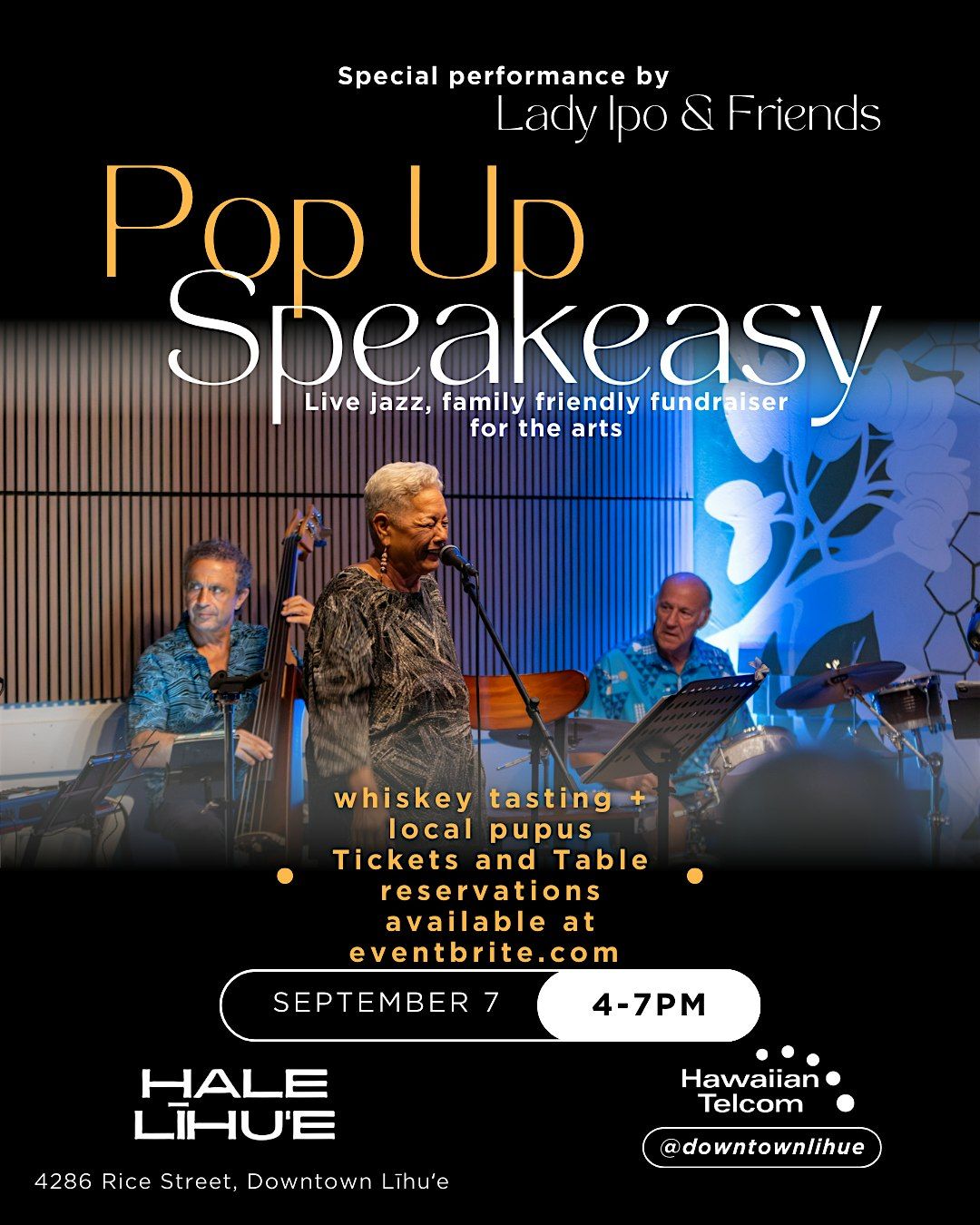 Pop Up Speakeasy with Live Jazz Music, Featuring Lady Ipo, 7 September | Event in Lihue | AllEvents