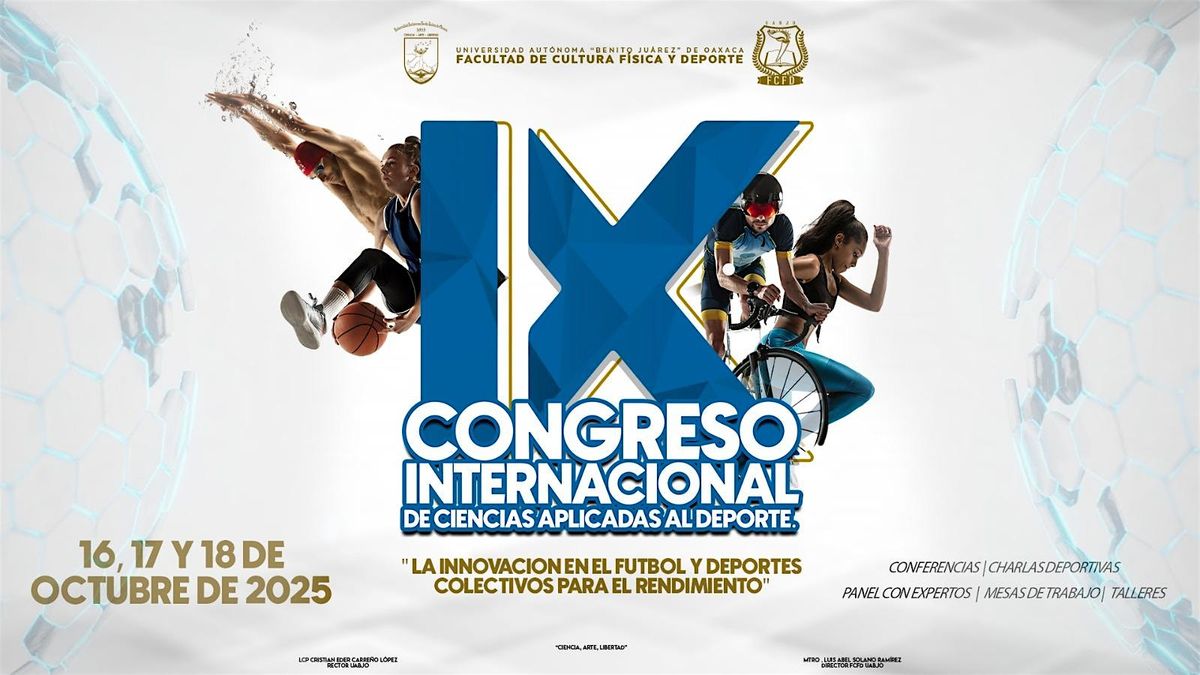 9° Congreso Internacional de Ciencias Aplicadas al Deporte, 16 October | Event in Oaxaca de Juárez | AllEvents
