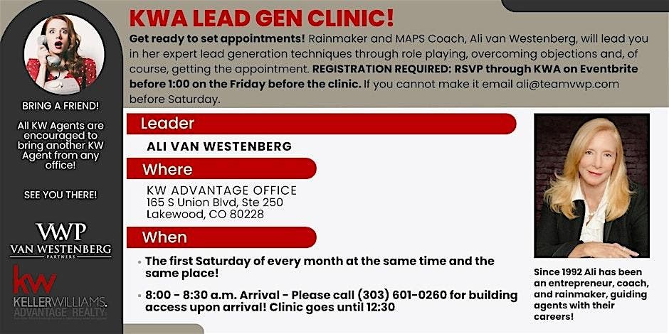 Ali van Westenberg's Lead Gen Clinic | Event in Golden | AllEvents
