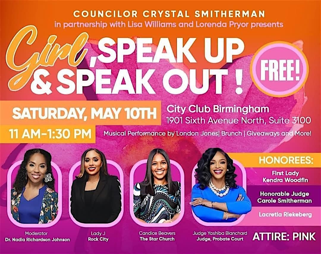 Girl, Speak Up & Speak Out, 10 May | Event in Birmingham | AllEvents