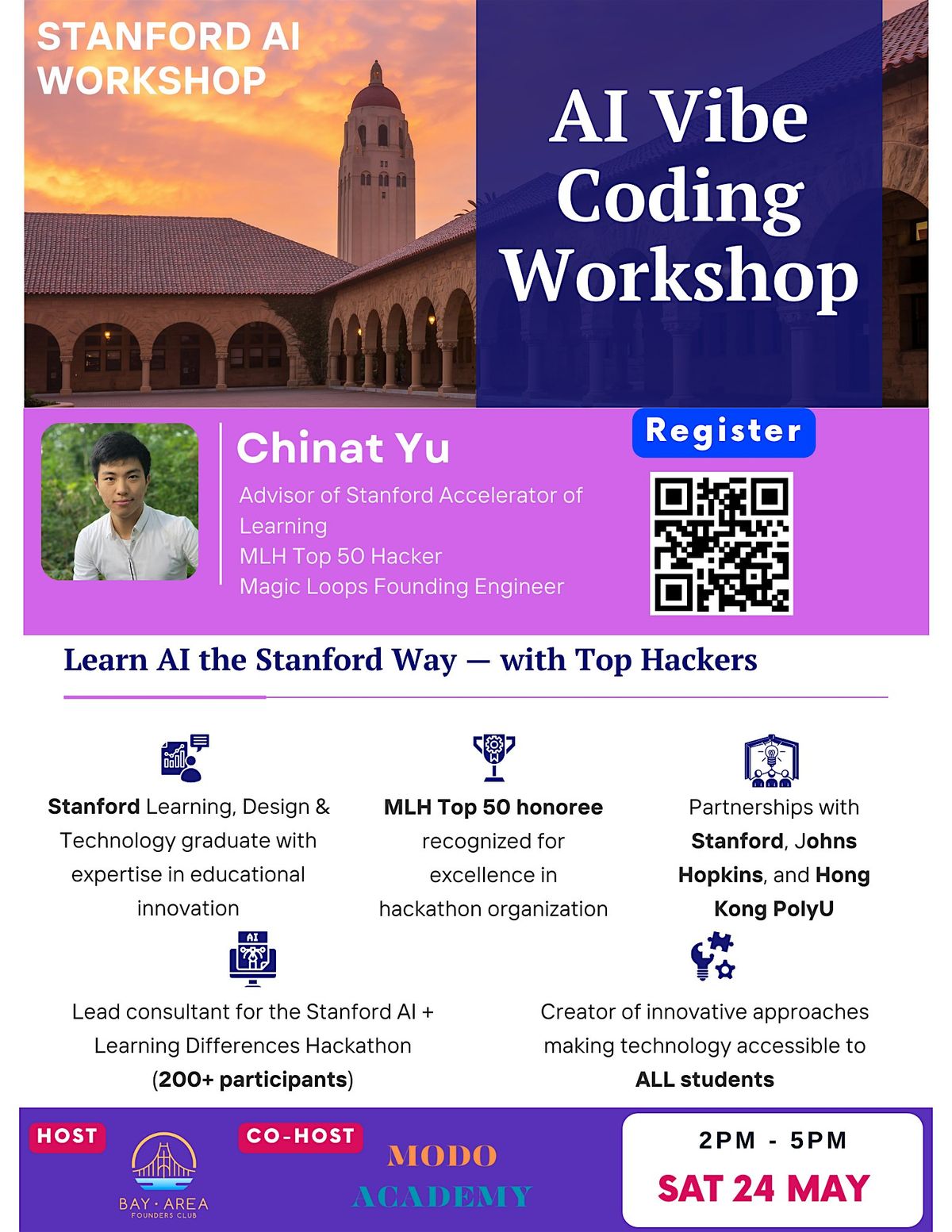 AI Vibe Coding Workshop at Stanford, 24 May | Event in Stanford | AllEvents