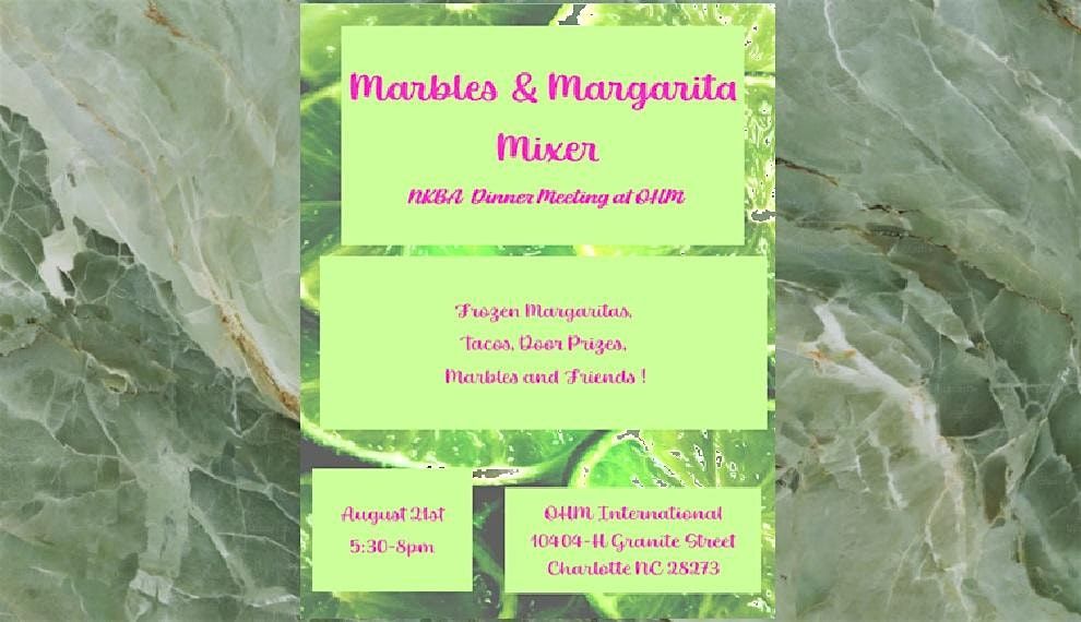 NKBA Marbles & Margarita's - Dinner event at OHM, 21 August | Event in Charlotte | AllEvents