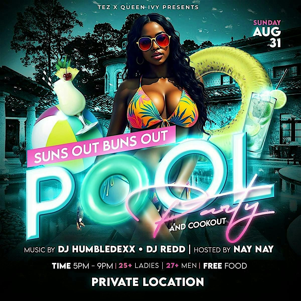 Sun Out Buns Out Pre Labor Day Pool Party, 31 August | Event in Columbia | AllEvents