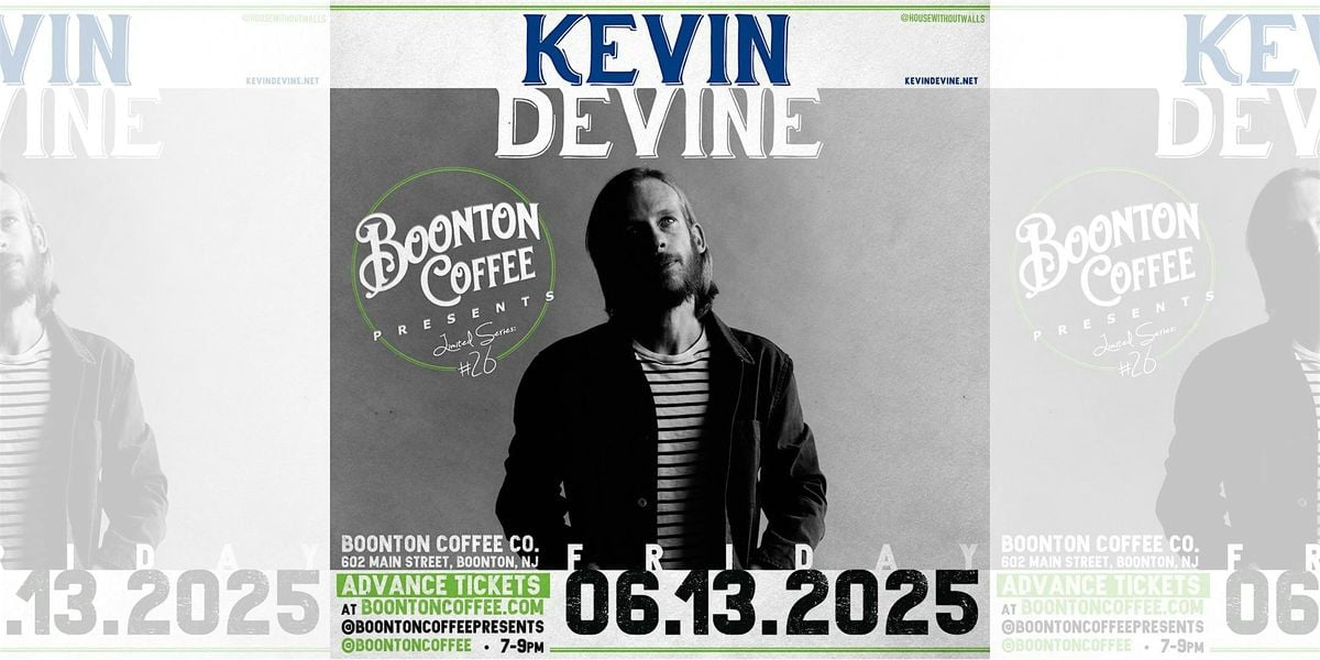 Boonton Coffee Presents: Kevin Devine, 13 June | Event in Boonton | AllEvents