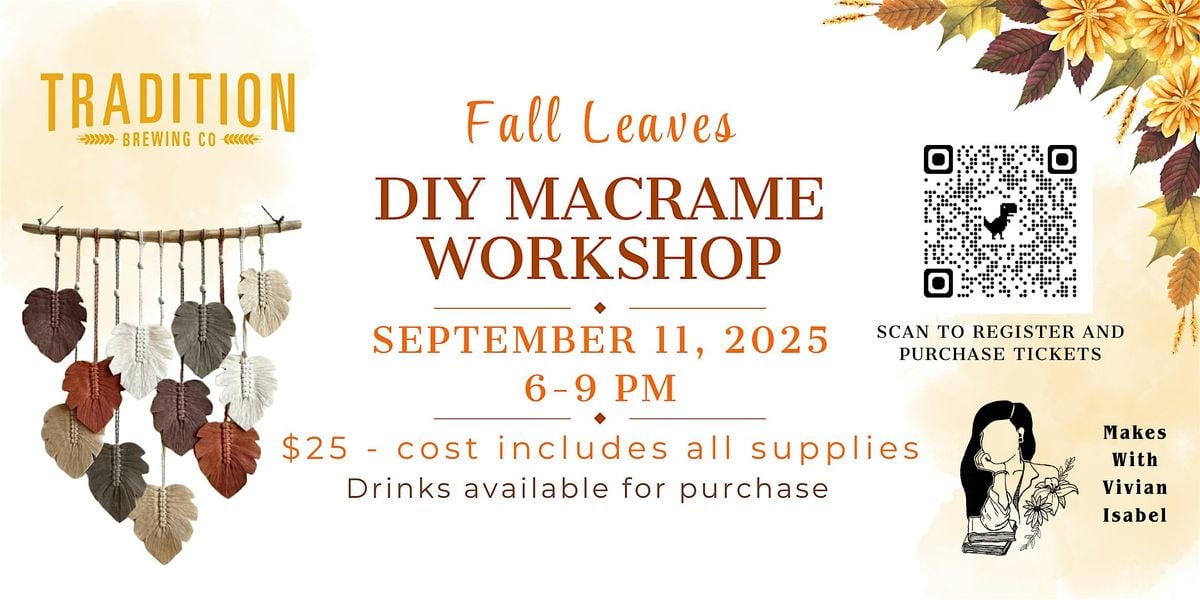 Fall Leaves DIY Macrame Workshop, 11 September | Event in Newport News | AllEvents